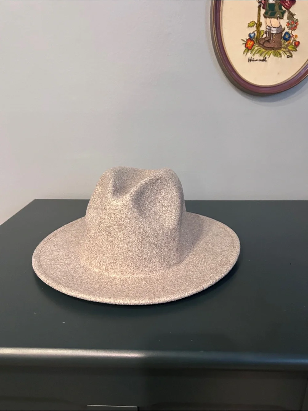 Classic Neutral Wool Fedora Hat - Women's Neutral Beige